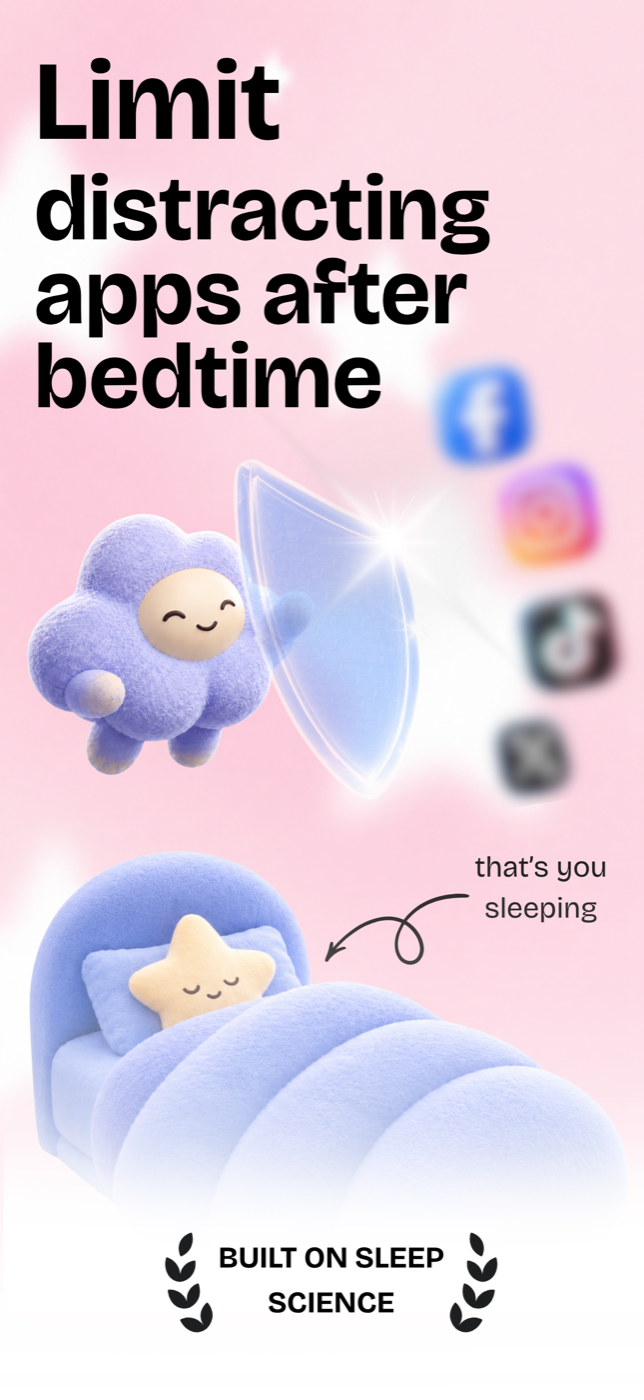 App Shield screen: limit distracting apps after bedtime
