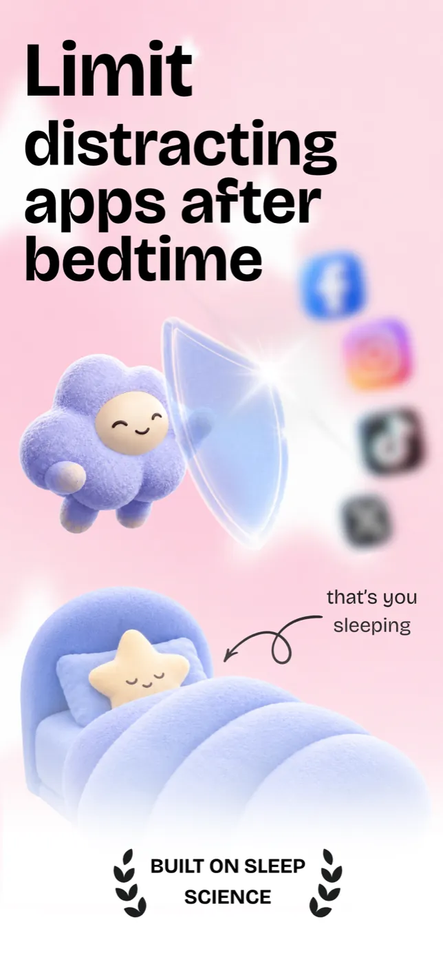 App Shield screen: limit distracting apps after bedtime